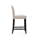 Darren Contemporary Upholstered Counter Stools with Nailhead Trim (Set of 2) by Christopher Knight Home