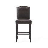 Darren Contemporary Upholstered Counter Stools with Nailhead Trim (Set of 2) by Christopher Knight Home
