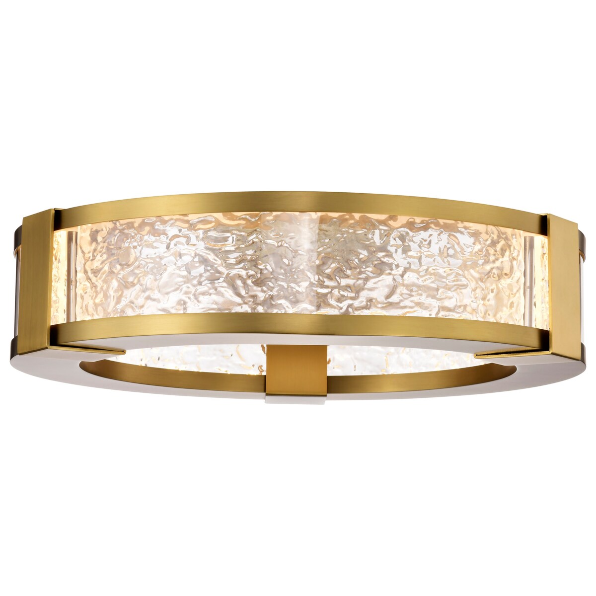 Darrow - 13 Inch LED Flush Mount - Vintage Brass - Acrylic Panels - Vintage Brass