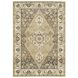 Darya Home Iona Collection Traditional Oriental Area Rug Beige