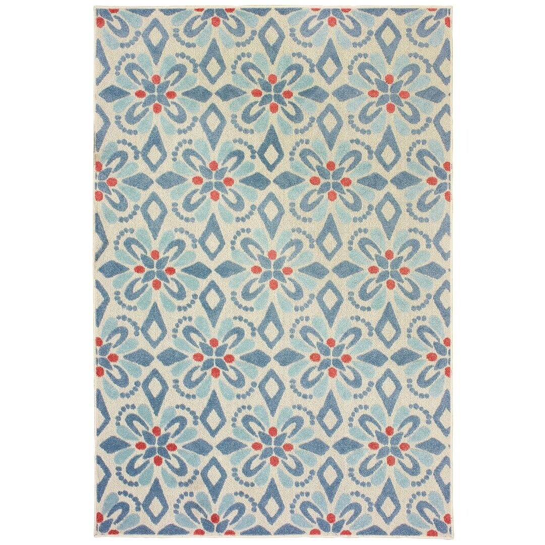 Darya Home Rebecca Collection Outdoor Runner Blue