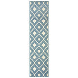 Darya Home Rebecca Collection Outdoor Runner Blue