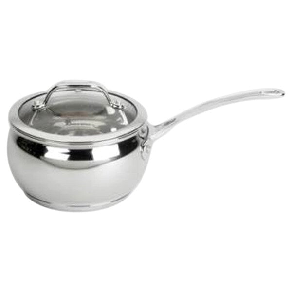 David Burke Gourmet Pro Splendor 2qt Chef Sauce Pan Pot With Lid Stainless Steel