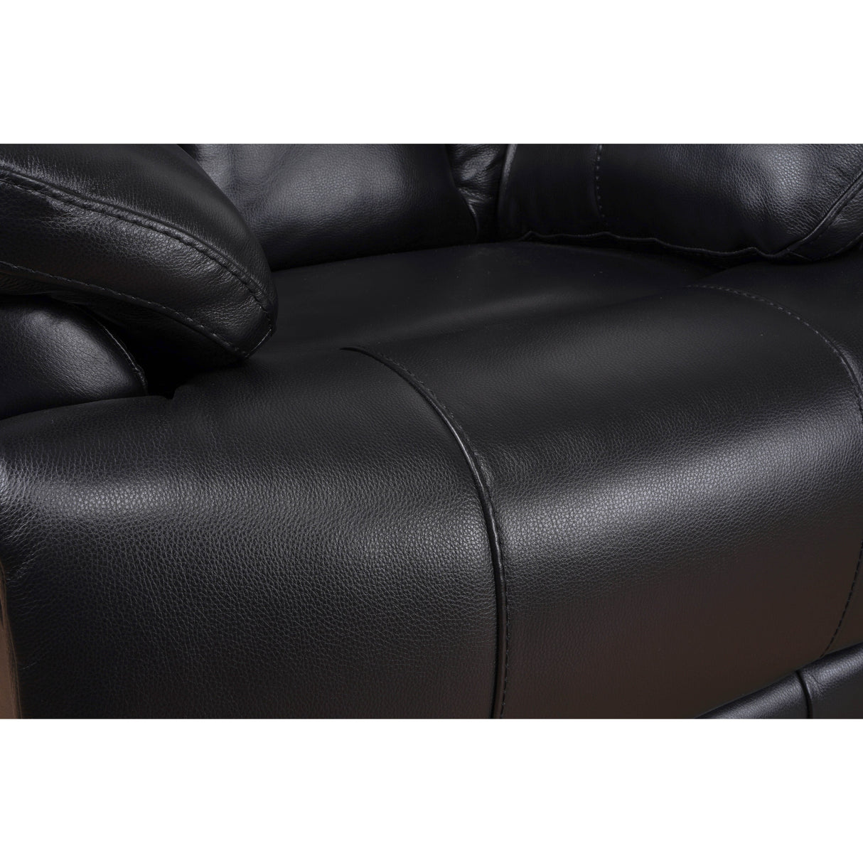 Davin Top Grain Leather Genuine leather Brown Extendable Footrest Manual Recliner