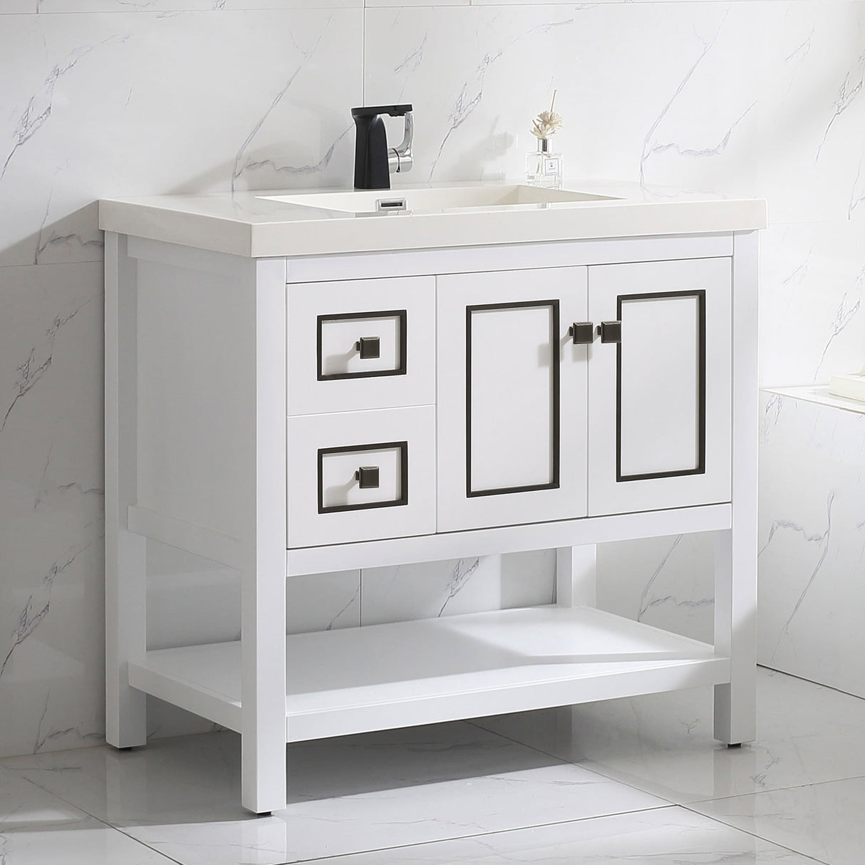 Davis 36" Single Bathroom Vanity Set
