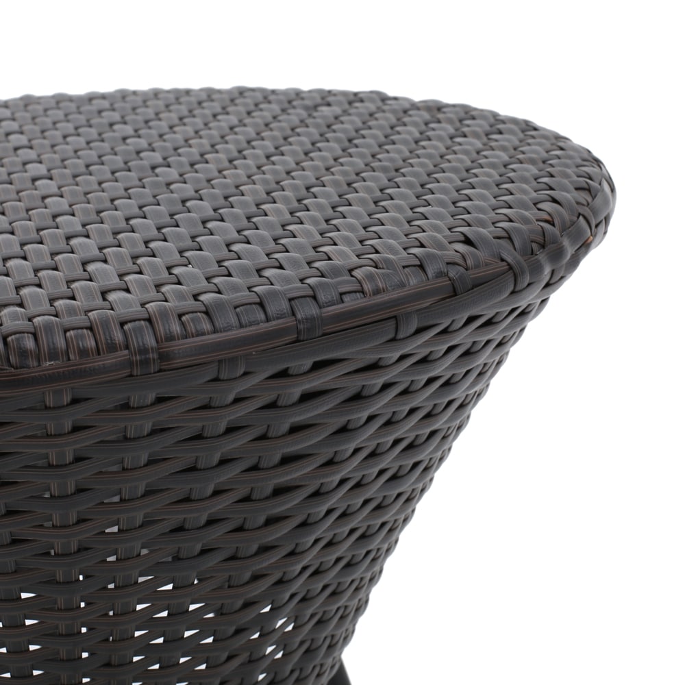 Davis Outdoor 3-Piece Wicker Stacking Chair Chat Set by Christopher Knight Home