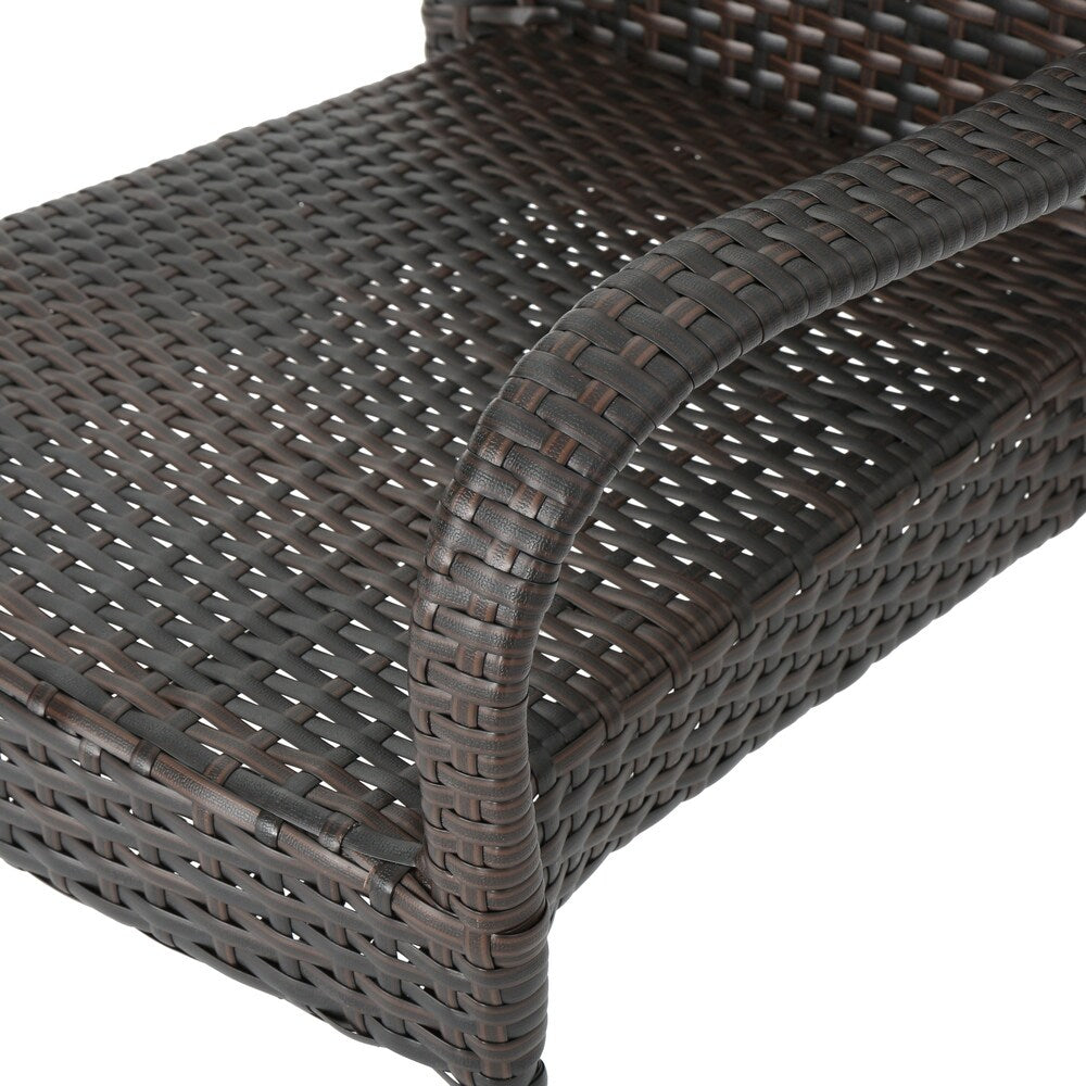 Davis Outdoor 3-Piece Wicker Stacking Chair Chat Set by Christopher Knight Home