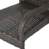 Davis Outdoor 3-Piece Wicker Stacking Chair Chat Set by Christopher Knight Home