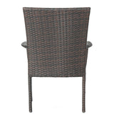 Davis Outdoor 3-Piece Wicker Stacking Chair Chat Set by Christopher Knight Home
