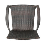 Davis Outdoor 3-Piece Wicker Stacking Chair Chat Set by Christopher Knight Home