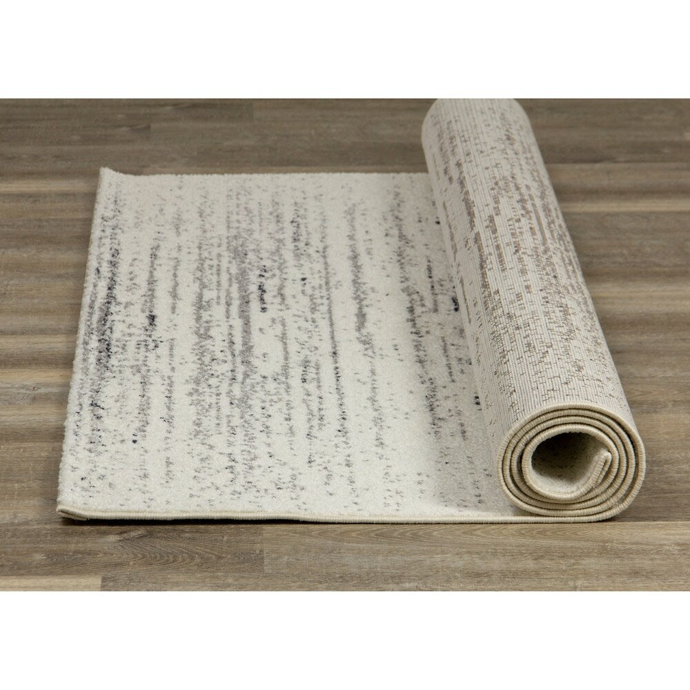 Dawn Cream Grey Faded Stripes Rug
