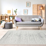 Dawn Cream Grey Faded Stripes Rug