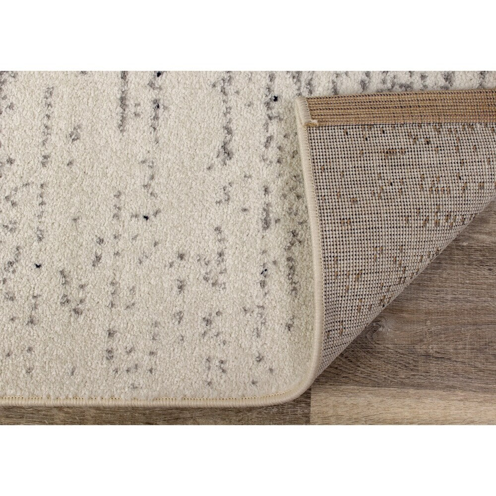 Dawn Cream Grey Faded Stripes Rug