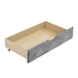 Daybed with Drawers Upholstered Tufted Sofa Bed,,with Button on Back and Copper Nail on Waved Shape Arms