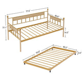 Daybed, Sofa Bed Metal Framed with Trundle Twin Size
