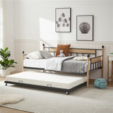 Daybed, Sofa Bed Metal Framed with Trundle Twin Size