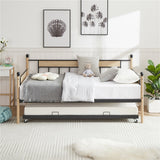 Daybed, Sofa Bed Metal Framed with Trundle Twin Size
