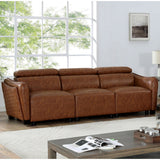 Dayn Mid-Century Modern 3-Piece Faux Leather Living Room Set by Furniture of America