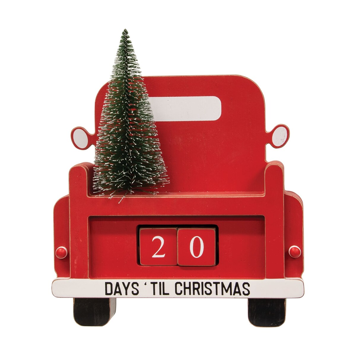 Days Til Christmas Red Truck Countdown Calendar