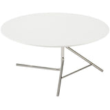 Aurelle Home Dcor Round White Coffee Table