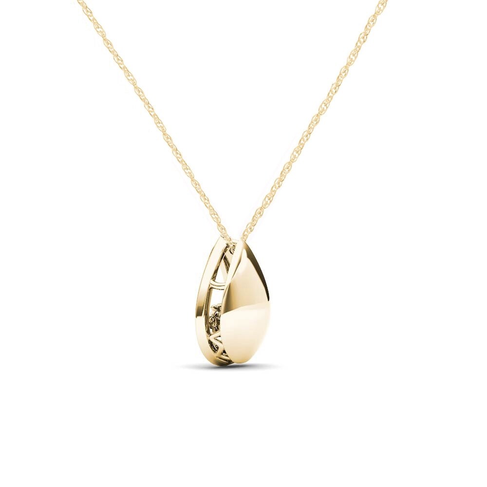 De Couer 10K Yellow Gold 1/20ct TDW Dancing Diamond Necklace