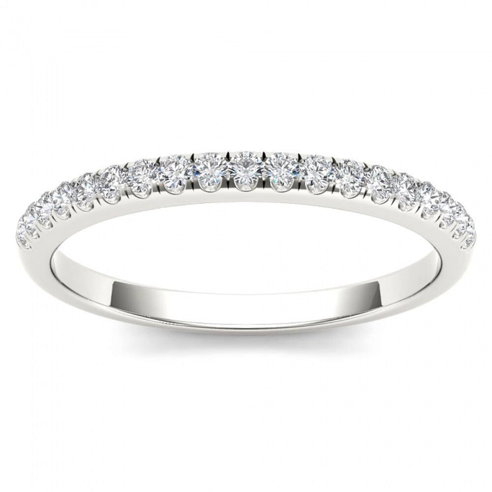 De Couer 10k White Gold 1/5ct TDW Wedding Band