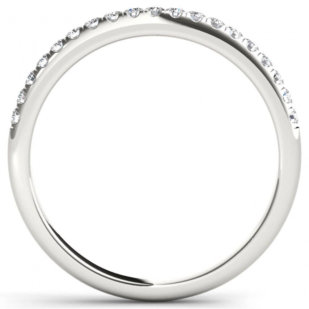 De Couer 10k White Gold 1/5ct TDW Wedding Band