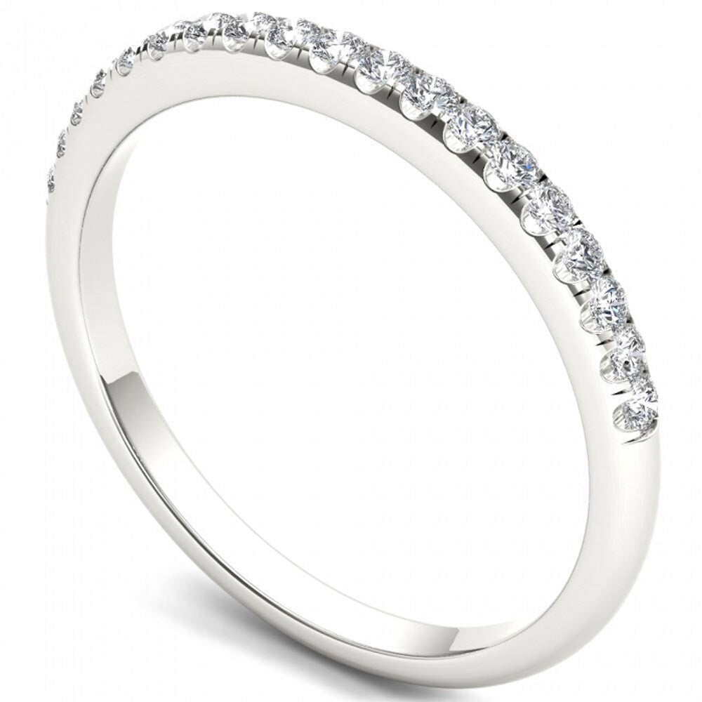 De Couer 10k White Gold 1/5ct TDW Wedding Band