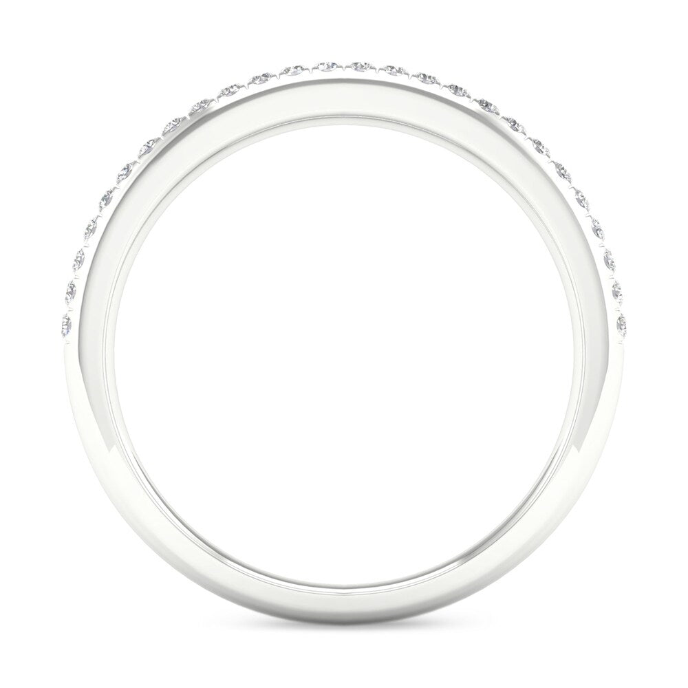 De Couer 10k White Gold 1/10ct TDW Wedding Band