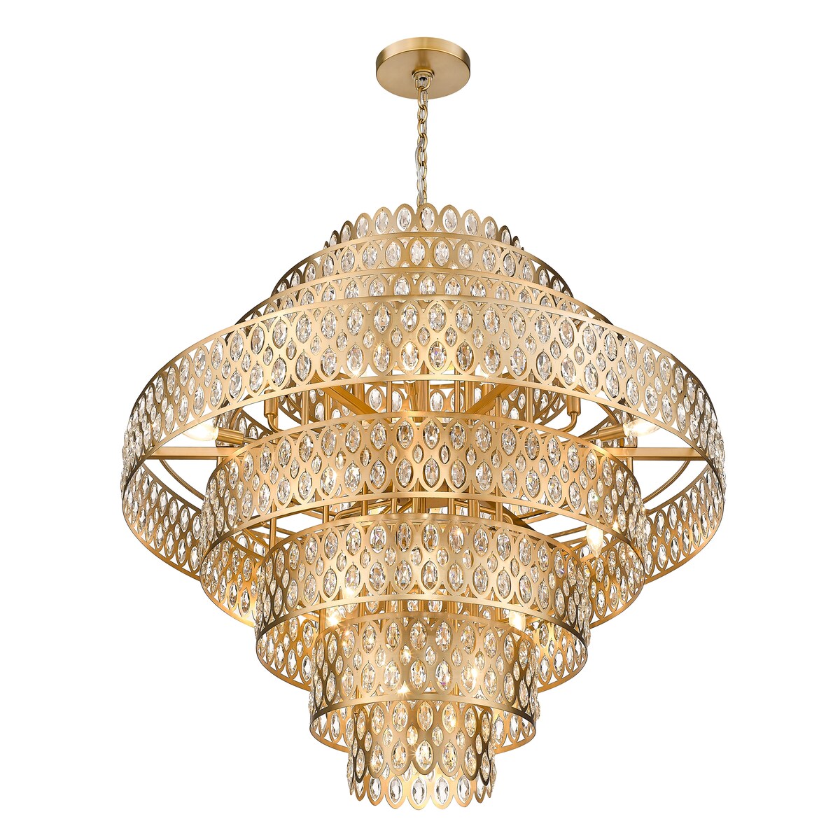 Dealey 25 Light Pendant - Heirloom Brass