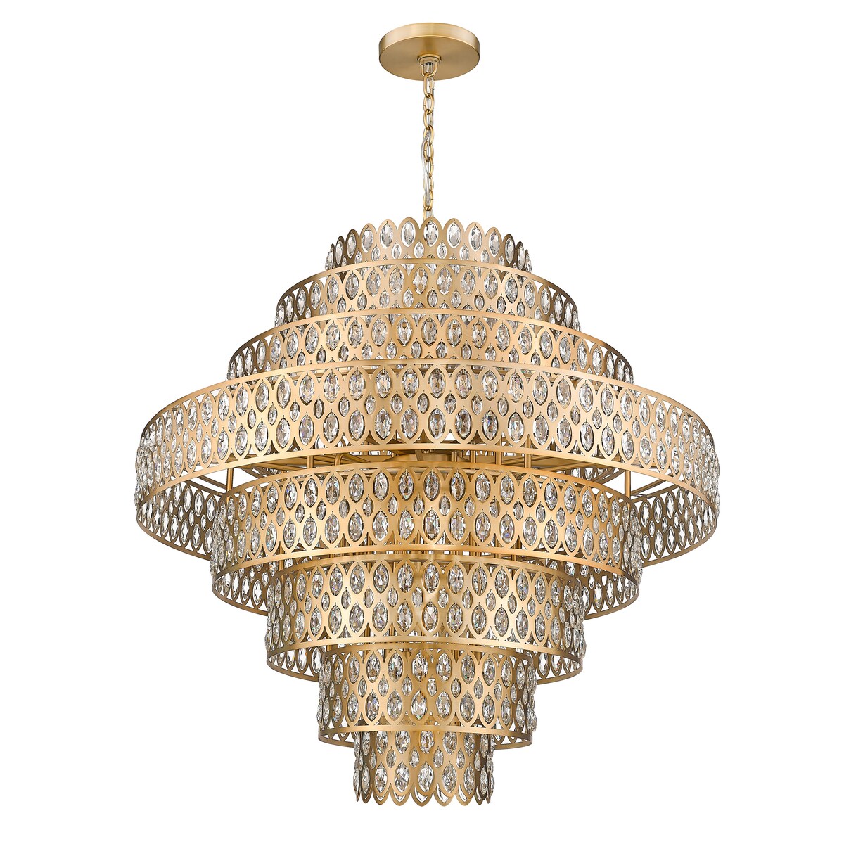 Dealey 25 Light Pendant - Heirloom Brass