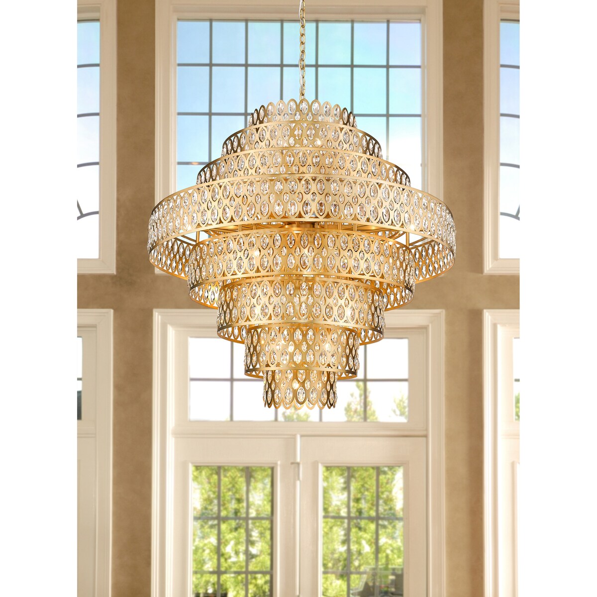Dealey 25 Light Pendant - Heirloom Brass