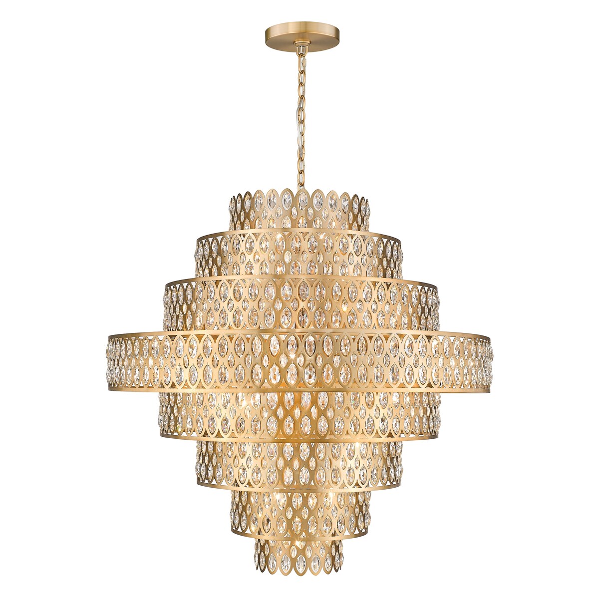 Dealey 25 Light Pendant - Heirloom Brass