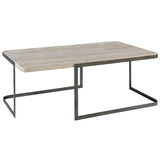 Deaton Contemporary Natural Travertine Coffee Table