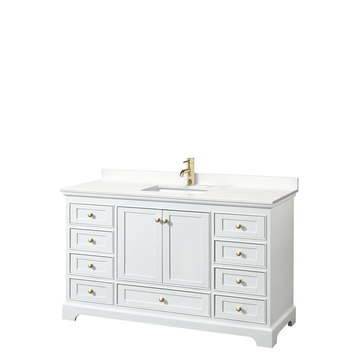 Deborah 60-inch Single Vanity, Quartz Top