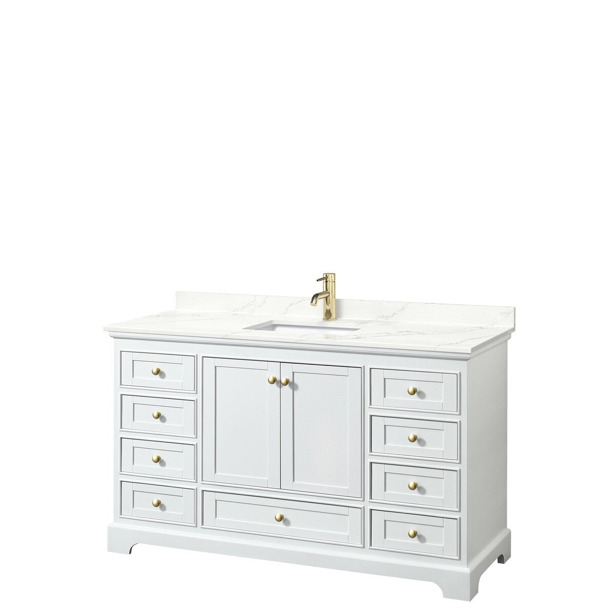 Deborah 60-inch Single Vanity, Quartz Top