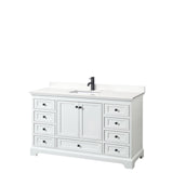 Deborah 60-inch Single Vanity, Quartz Top