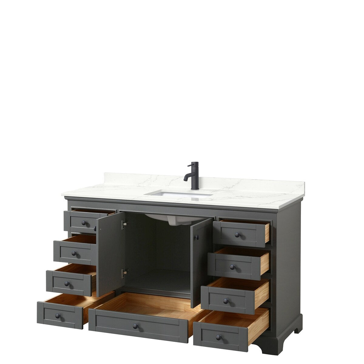 Deborah 60-inch Single Vanity, Quartz Top