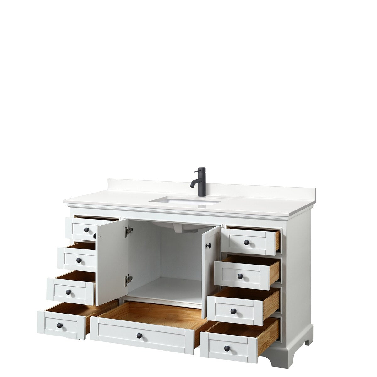 Deborah 60-inch Single Vanity, Quartz Top