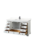 Deborah 60-inch Single Vanity, Quartz Top