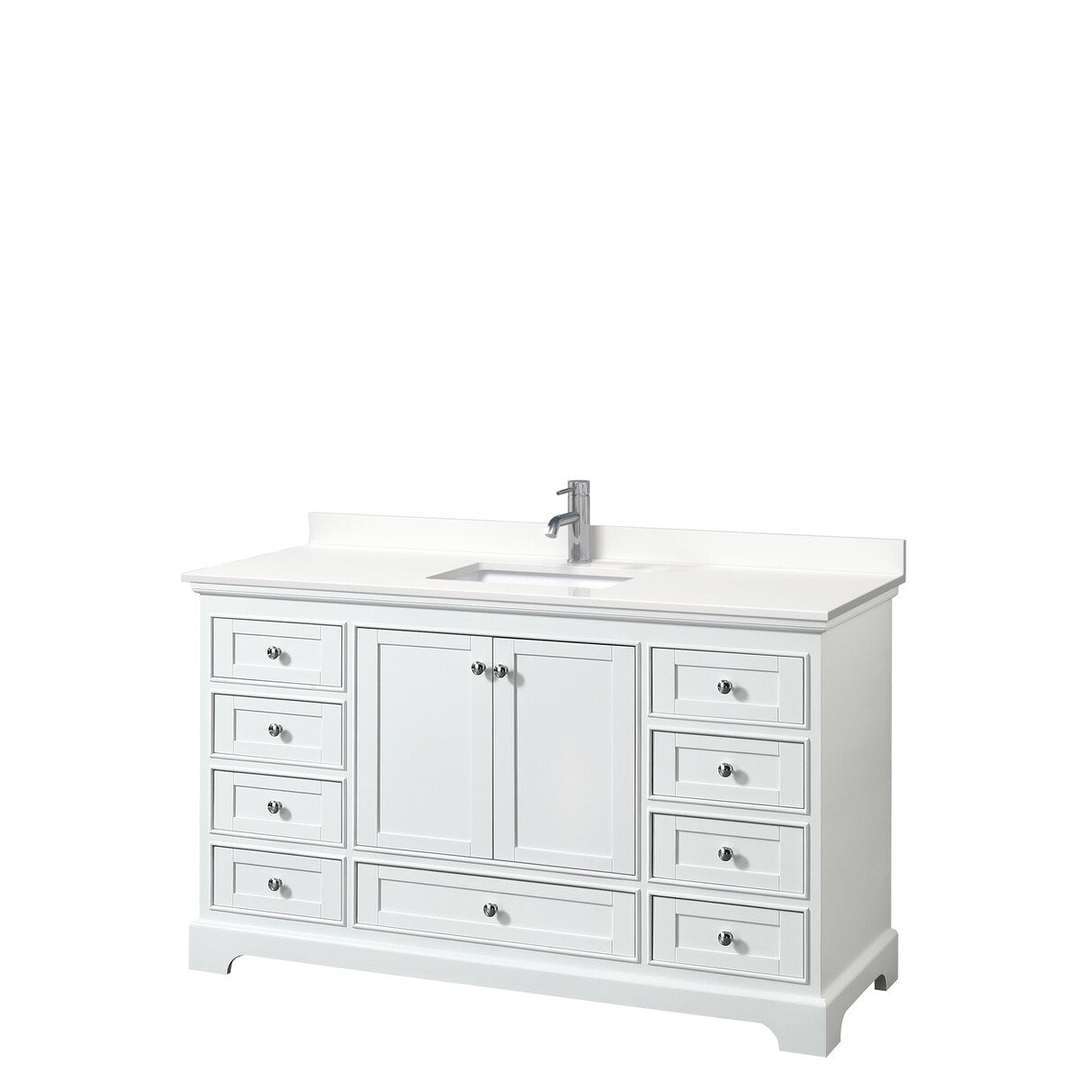 Deborah 60-inch Single Vanity, Quartz Top