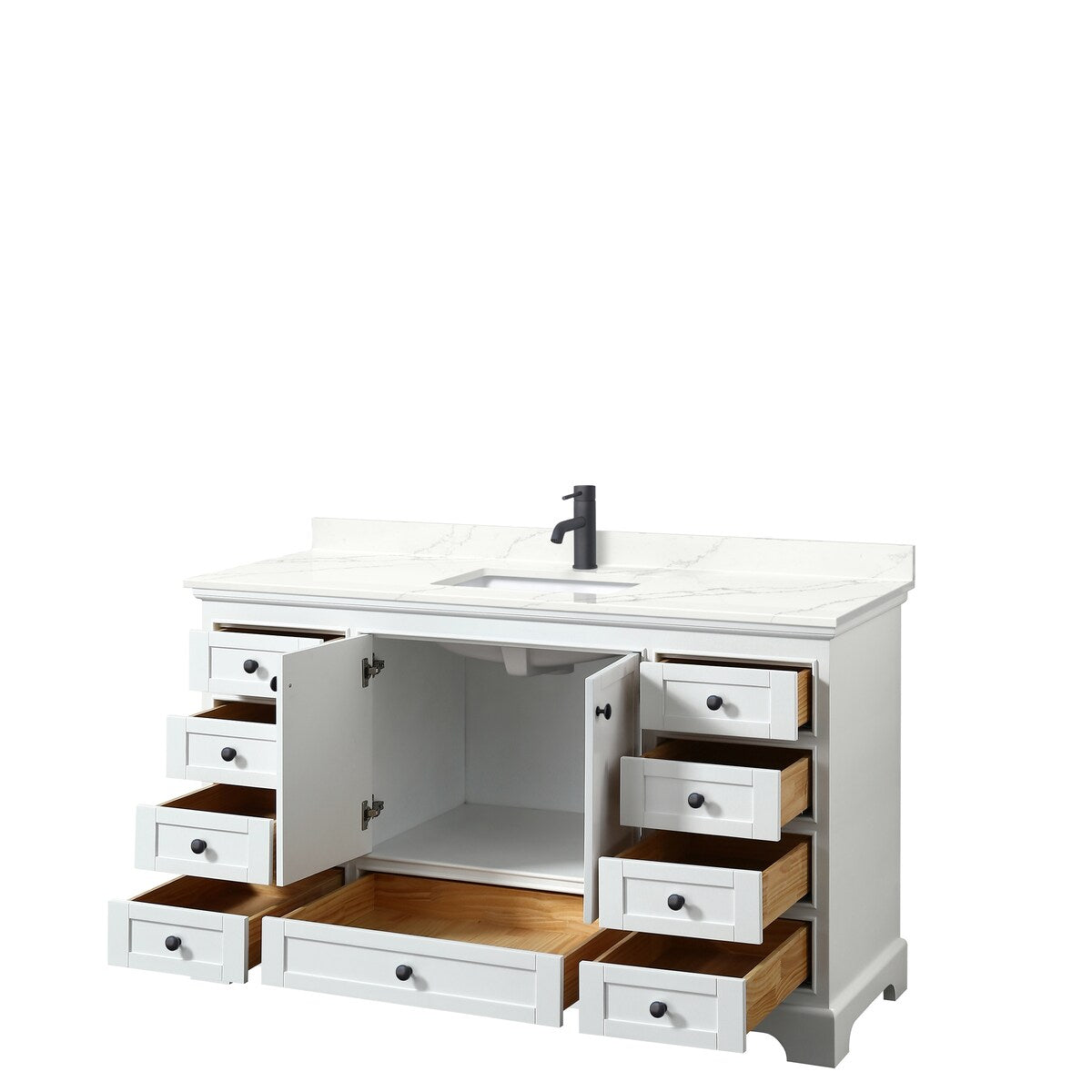 Deborah 60-inch Single Vanity, Quartz Top
