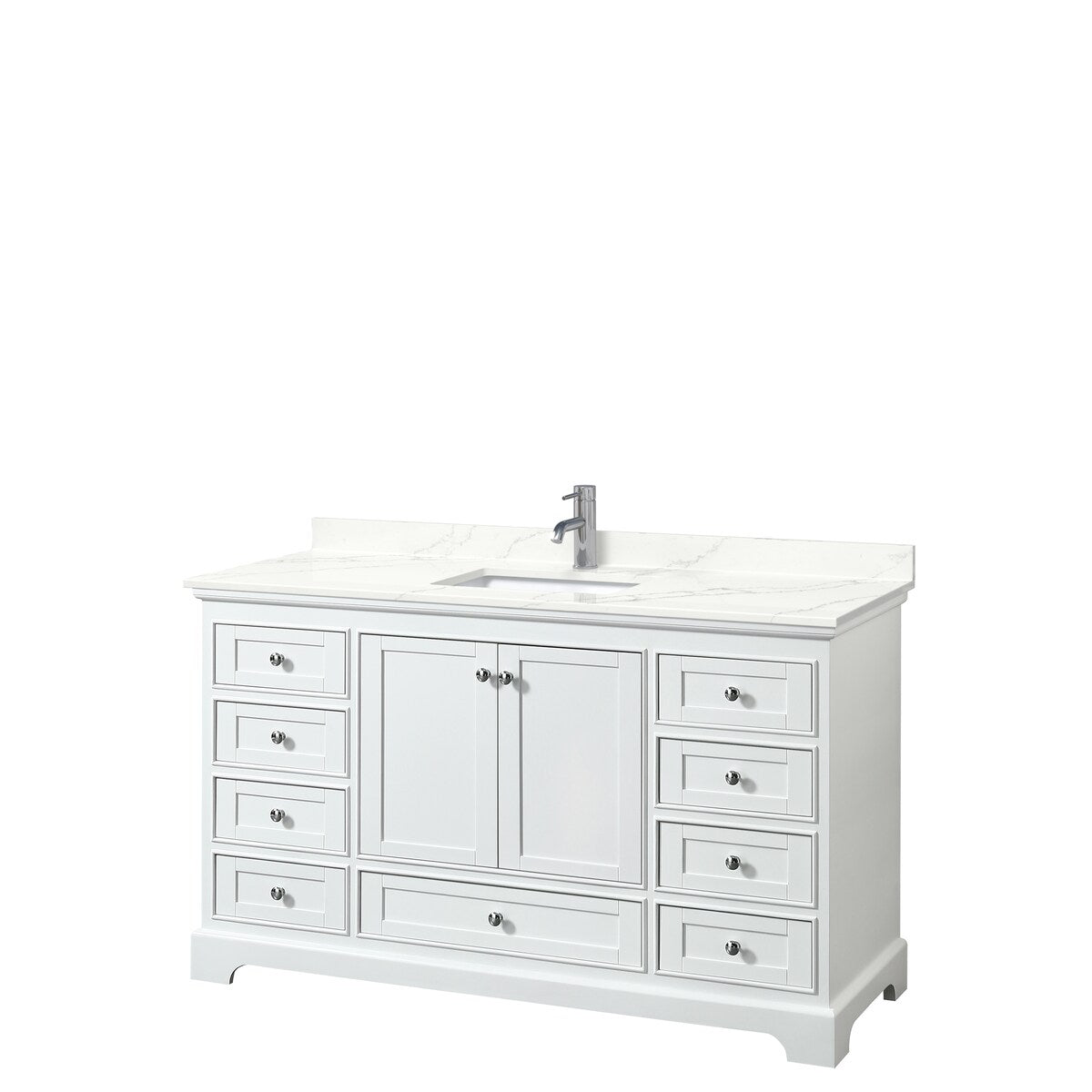 Deborah 60-inch Single Vanity, Quartz Top