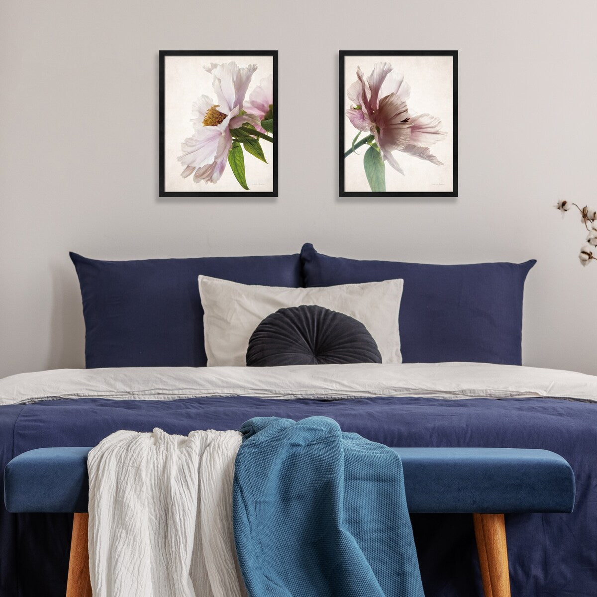 Debra Van Swearingen 'Translucent Peony' Framed Art (Set of 2)