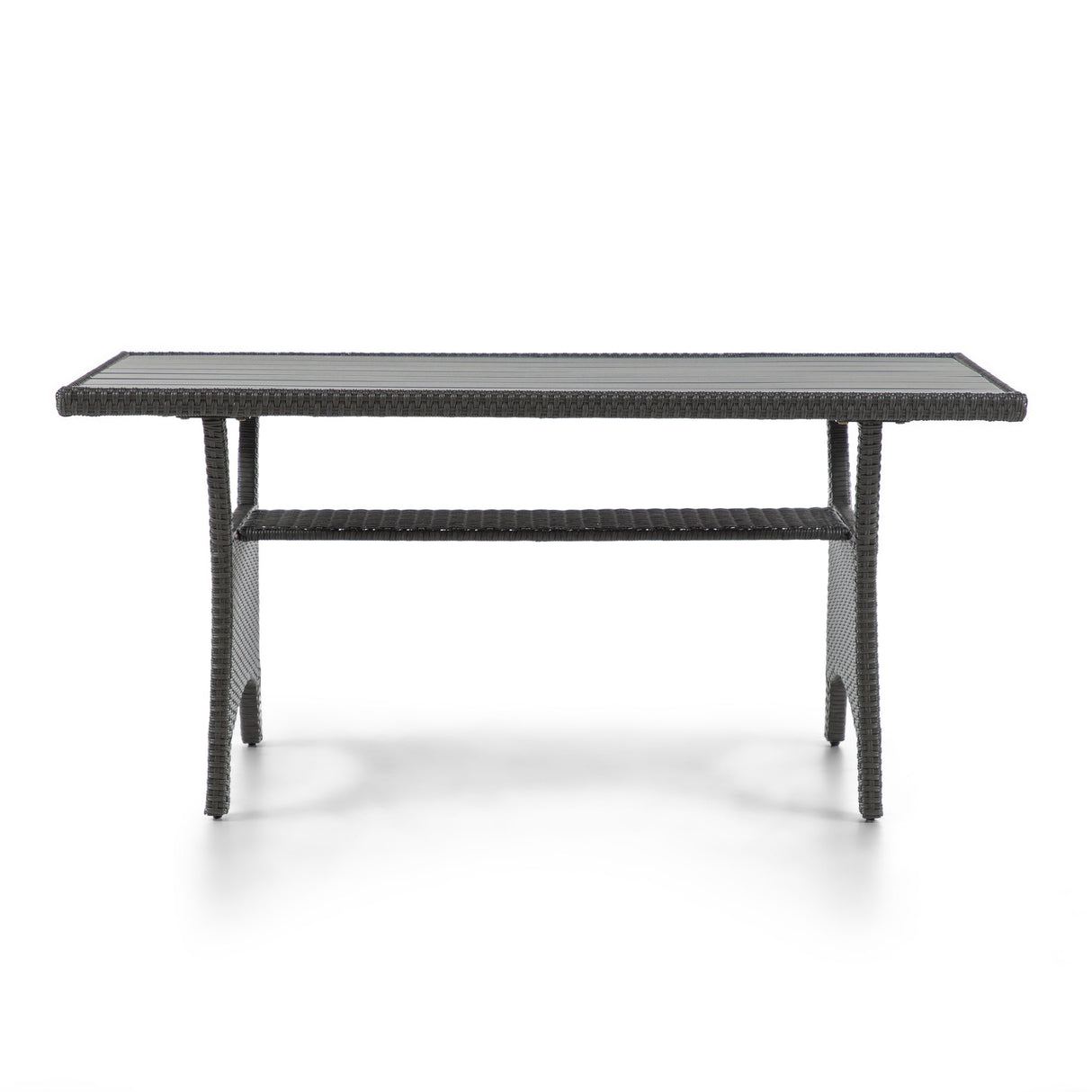 Decker Contemporary 57-inch Wicker Plank-Style Outdoor Dining Table by M&L Co.