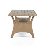 Decker Contemporary 57-inch Wicker Plank-Style Outdoor Dining Table by M&L Co.