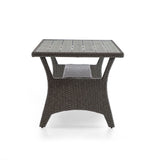 Decker Contemporary 57-inch Wicker Plank-Style Outdoor Dining Table by M&L Co.