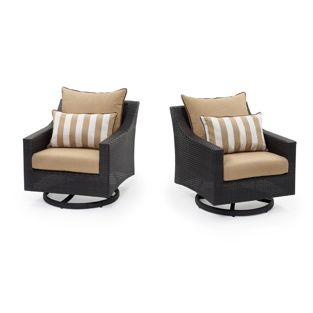 Deco 5 Piece Sunbrella Outdoor Patio Motion Fire Chat Set