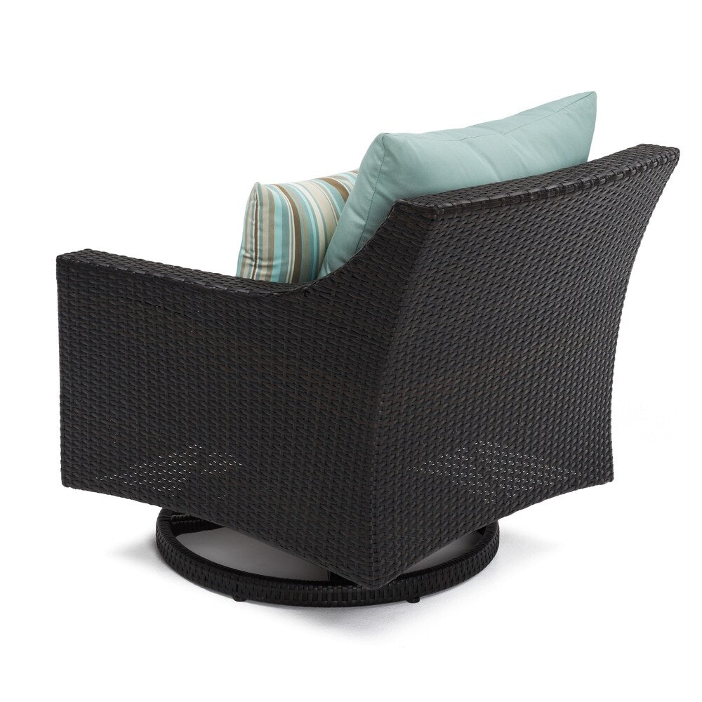 Deco 8 Piece Sunsharp Outdoor Patio Deluxe Sofa And Club Chair Set - Bliss Blue