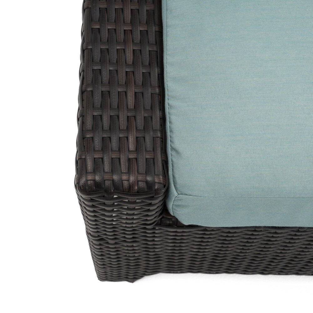 Deco 8 Piece Sunsharp Outdoor Patio Deluxe Sofa And Club Chair Set - Bliss Blue